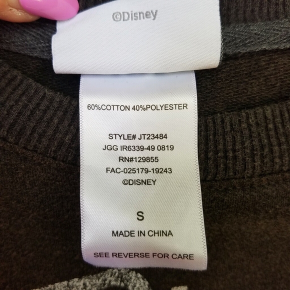 DISNEY Crop Metallic Sweatshirt NWT SzS - Picture 8 of 9
